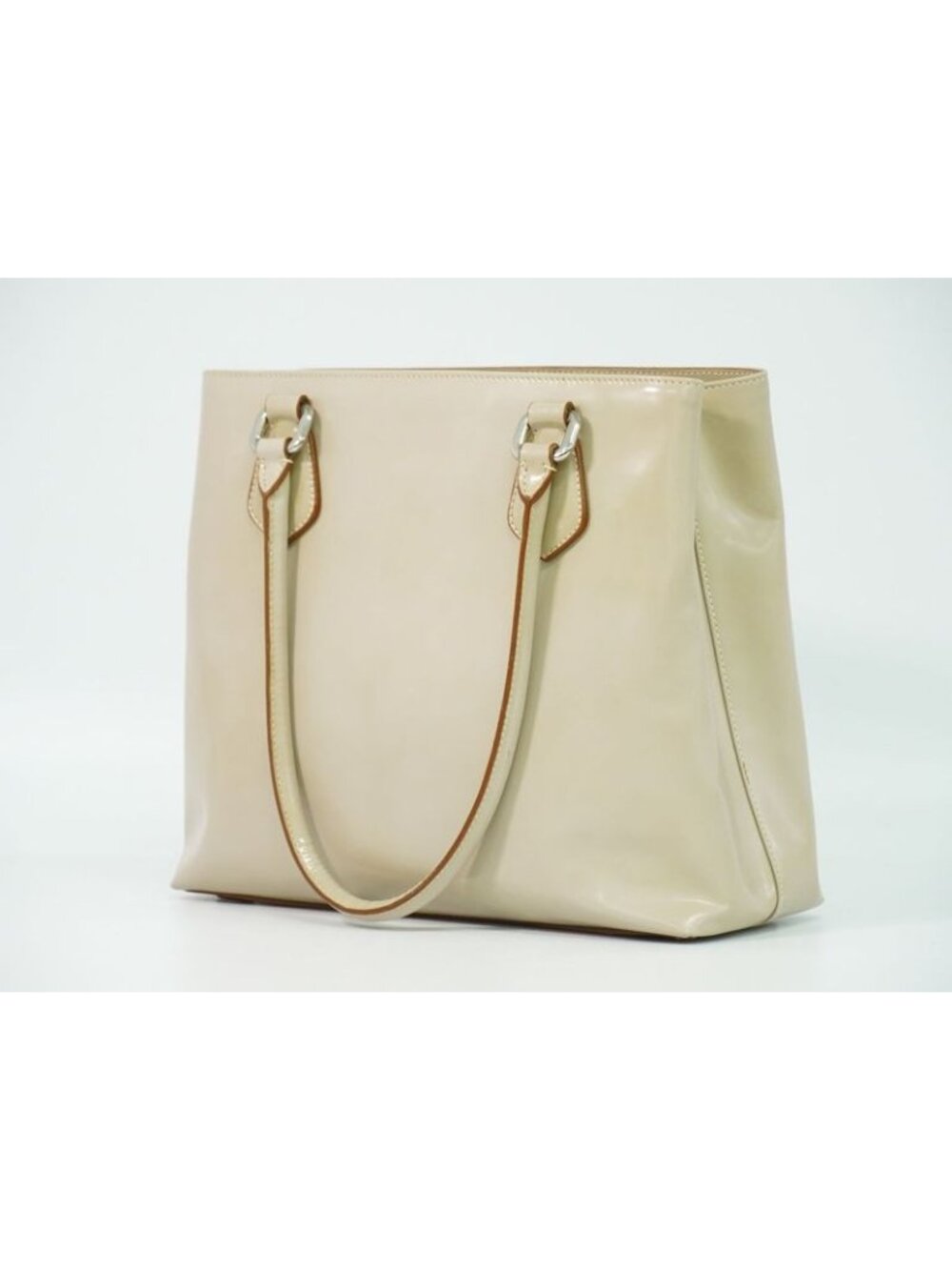 Prada Patent Leather Tote Pink Beige - Picture 2 of 9